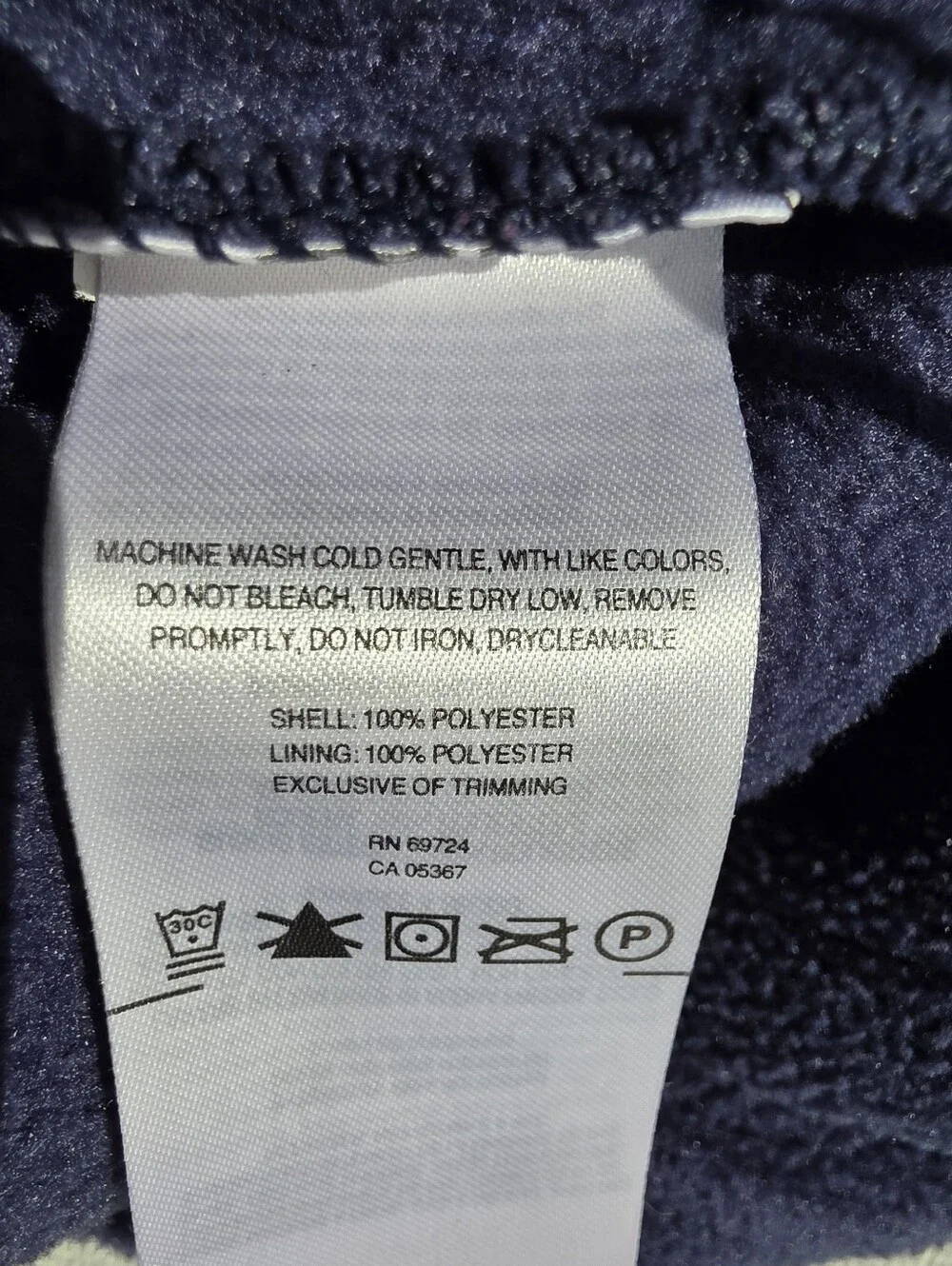 Columbia Size L Navy Full-Zip Fleece Jacket